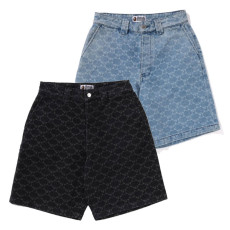 베이프 컬리지 모노그램 릴렉스핏 13OZ 데님 쇼츠 2컬러 1L30151302