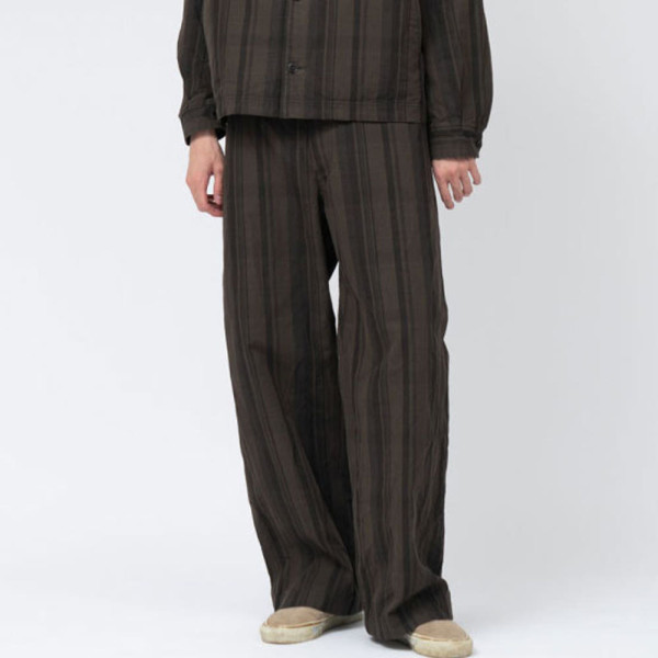 나나미카 플레드 독 팬츠 브라운 S25SC073