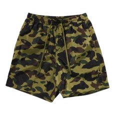 베이프 1ST 카모 배팅 에이프 로고 숏 팬츠 그린 1L30153335