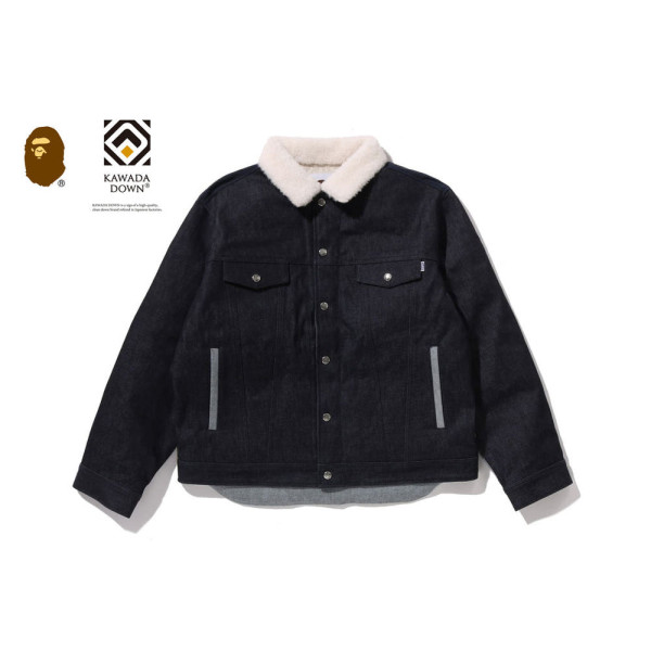 베이프 다운 와이드 데님 패딩 자켓 2컬러 1L70144005