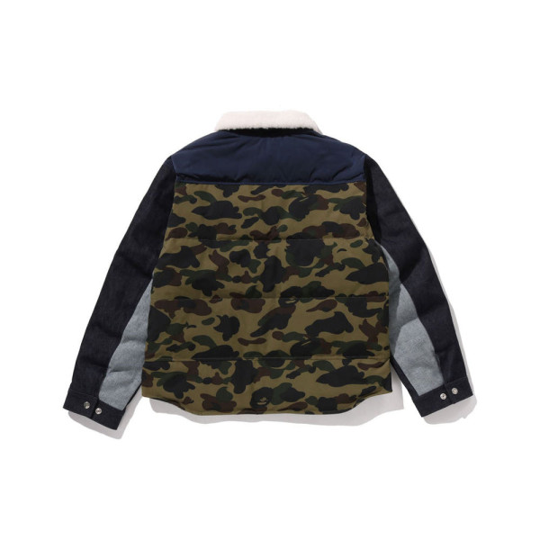 베이프 다운 와이드 데님 패딩 자켓 2컬러 1L70144005