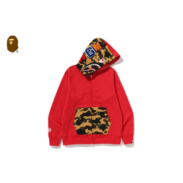 베이프 샤크 풀 집 후드 집업 3컬러 1L70115005