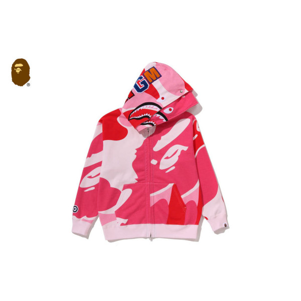 베이프 메가 ABC 카모 더블 샤크 릴랙스 핏 풀 후드 집업 3컬러 1L80115306