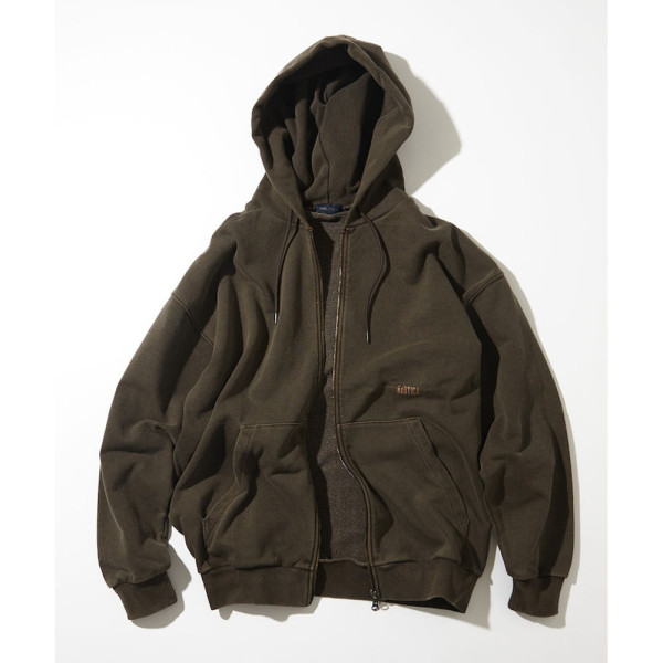 프릭스스토어 노티카 피그먼트 워싱 히든 로고 스웨트 더블 지퍼 후드집업 3컬러 1024207500018