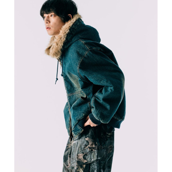 프릭스스토어 페이크퍼 후드 집업 블루종 3컬러 1053248900601