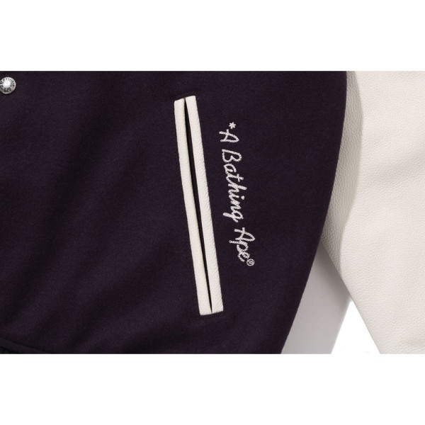 베이프 A BATHING 에이프 바시티 자켓 퍼플 1L80141004