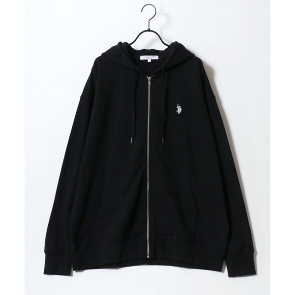 U.S. POLO ASSN. 유에스폴로에센 오버 사이즈 뒷모습 로고 원포인트 자수 후드집업 4컬러 86938442