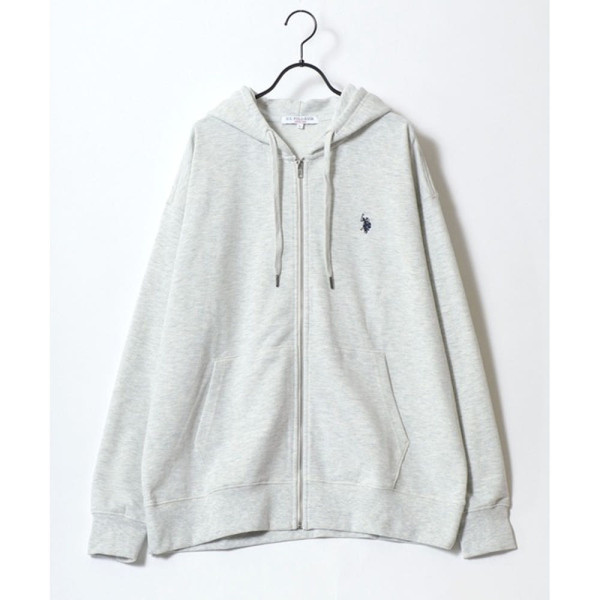 U.S. POLO ASSN. 유에스폴로에센 오버 사이즈 뒷모습 로고 원포인트 자수 후드집업 4컬러 86938442