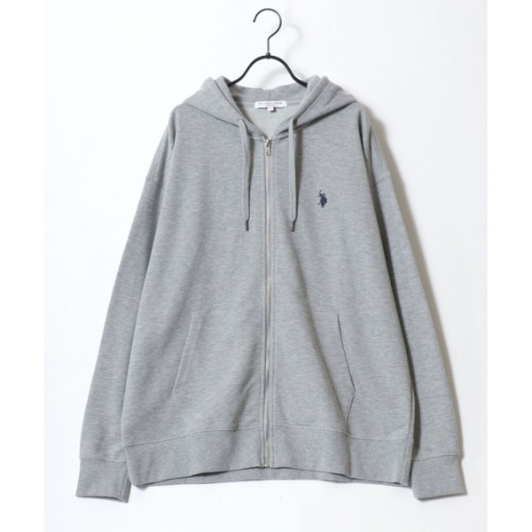 U.S. POLO ASSN. 유에스폴로에센 오버 사이즈 뒷모습 로고 원포인트 자수 후드집업 4컬러 86938442