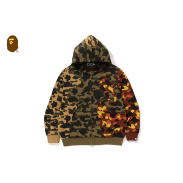 베이프 1ST 카모 업사이클 릴렉스핏 풀 집 후디 멀티 1L80115308