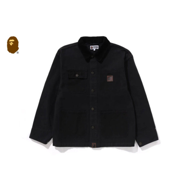 베이프 라인 카모 자카드 패치 포켓 가먼트 다이 워크자켓 2컬러 1L30140308