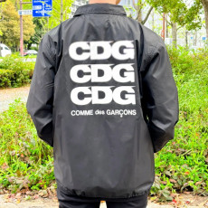 꼼데가르송 CDG 백 로고 코치 자켓 2 블랙 네이비 SZ-J004