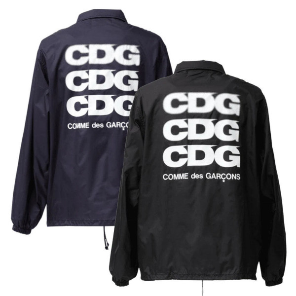 꼼데가르송 CDG 백 로고 코치 자켓 2 블랙 네이비 SZ-J004