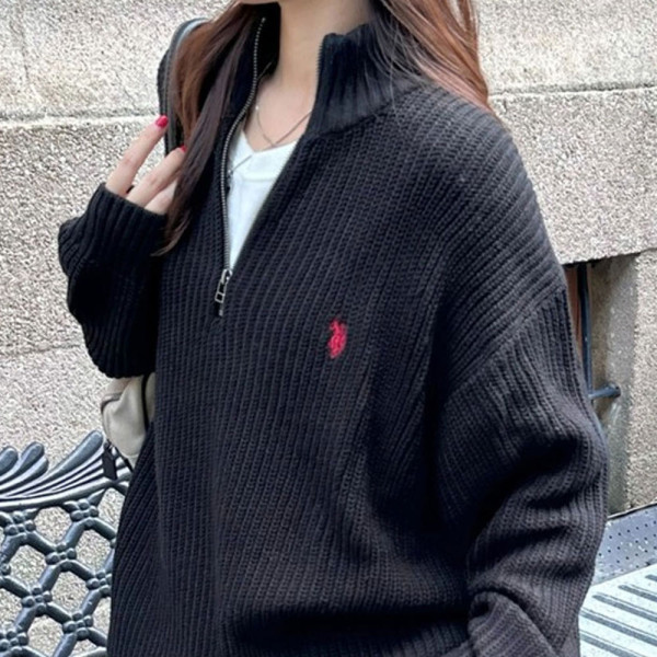 U.S. POLO ASSN. 유에스폴로에센 하프 집업 니트 8컬러 PLM33401