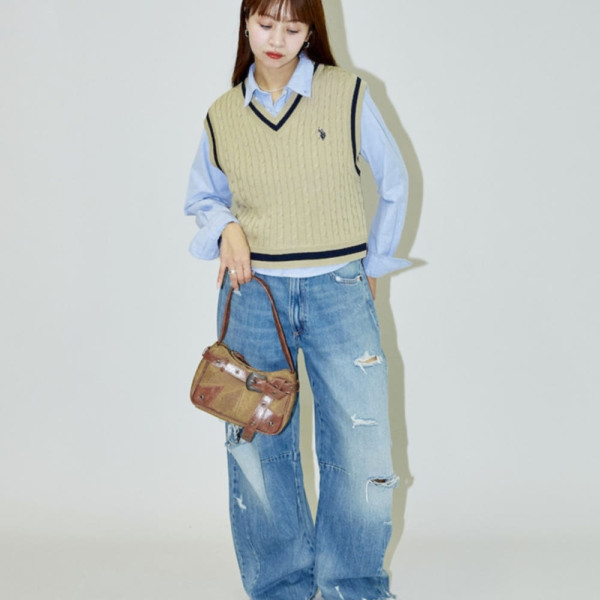 퍼블럭스 U.S. POLO ASSN. 유에스폴로에센 별주 칠든 니트 베스트 3컬러 3236291600001