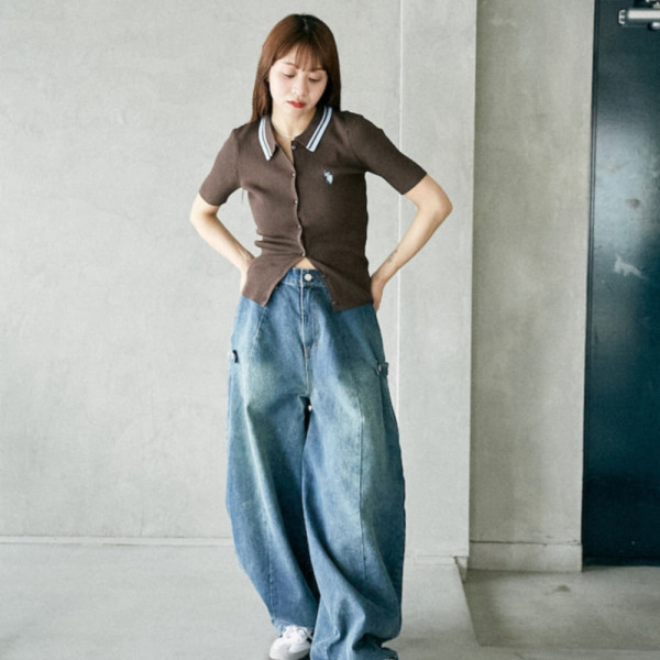 퍼블럭스 U.S. POLO ASSN. 유에스폴로에센 별주 칼라 배색 서머 니트 폴로 가디건 4컬러 3234291600002