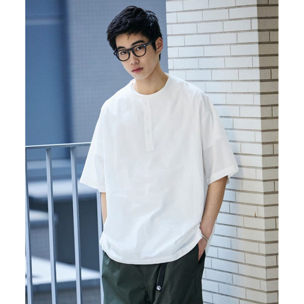 프릭스스토어 릴랙스핏 헨리넥 풀오버 반팔 셔츠 5컬러 1207248900045