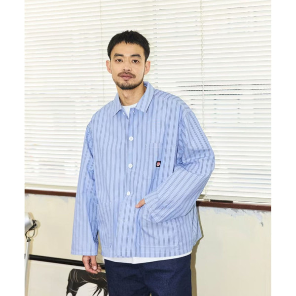 프릭스스토어 레드캡 별주 워크 스트라이프 셔츠 커버올 3컬러 1001311600005