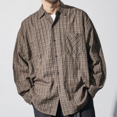 프릭스스토어 힌슨 별주 시아사커 레귤러카라 롱슬리브 체크 셔츠 3컬러 1001233600042