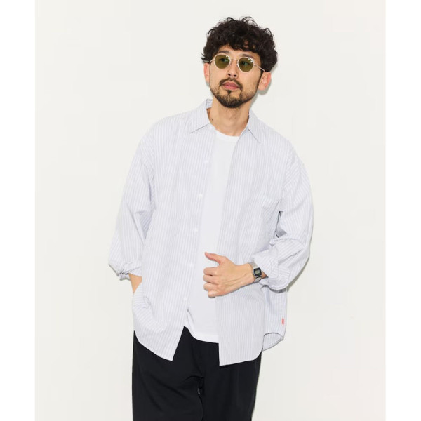 프릭스스토어 힌슨 별주 릴랙스핏 브로드 스트라이프 크레이지 패턴 레귤러카라 셔츠 4컬러 1001233600043