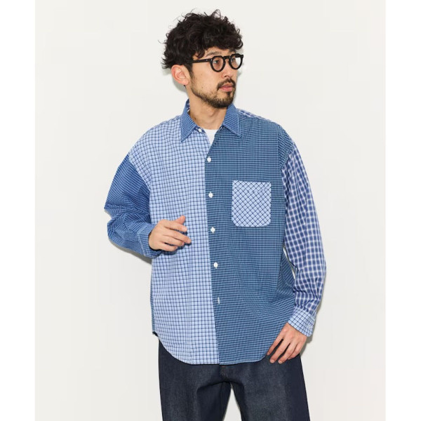 프릭스스토어 힌슨 별주 릴랙스핏 브로드 스트라이프 크레이지 패턴 레귤러카라 셔츠 4컬러 1001233600043