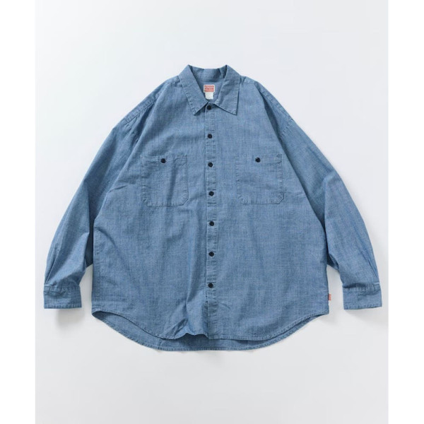 프릭스스토어 힌슨 별주 샴브레이 릴랙스핏 워크 롱슬리브 셔츠 3컬러 1001233600044