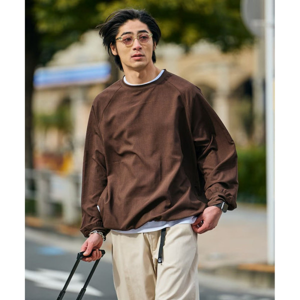 프릭스스토어 에어라이드 릴랙스핏 라글란 롱슬리브 풀오버 티셔츠 포켓터블 4컬러 1223248901270