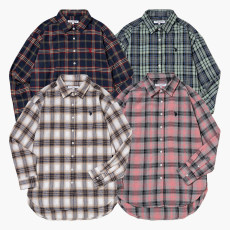 U.S. POLO ASSN. 유에스폴로에센 레귤러 컬러 체크 셔츠 더블 호스맨 자수 4컬러 PLL53702