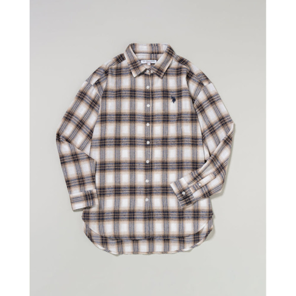 U.S. POLO ASSN. 유에스폴로에센 레귤러 컬러 체크 셔츠 더블 호스맨 자수 4컬러 PLL53702