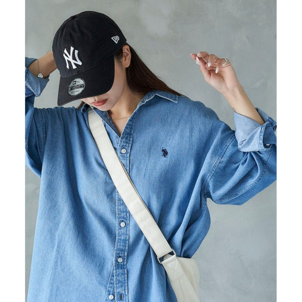 U.S. POLO ASSN. 유에스폴로에센 PUBLUX 별주 원포인트 자수 데님 셔츠 3컬러 3101291600010