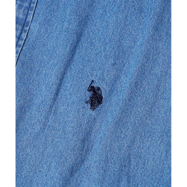 U.S. POLO ASSN. 유에스폴로에센 PUBLUX 별주 원포인트 자수 데님 셔츠 3컬러 3101291600010