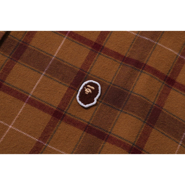 베이프 원포인트 플란넬 체크 긴팔 셔츠 2컬러 1L80131307