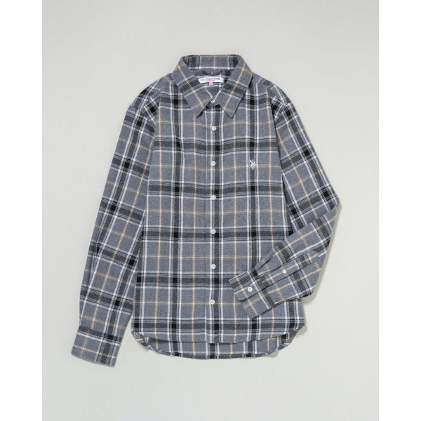 U.S. POLO ASSN. 유에스폴로에센 더블 호스맨 자수 레귤러 컬러 체크 셔츠 4컬러 PLM53715