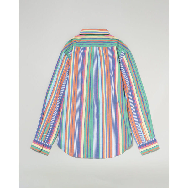 U.S. POLO ASSN. 유에스폴로에센 더블 호스맨 자수 레귤러 컬러 멀티 스트라이프 셔츠 PLM53710