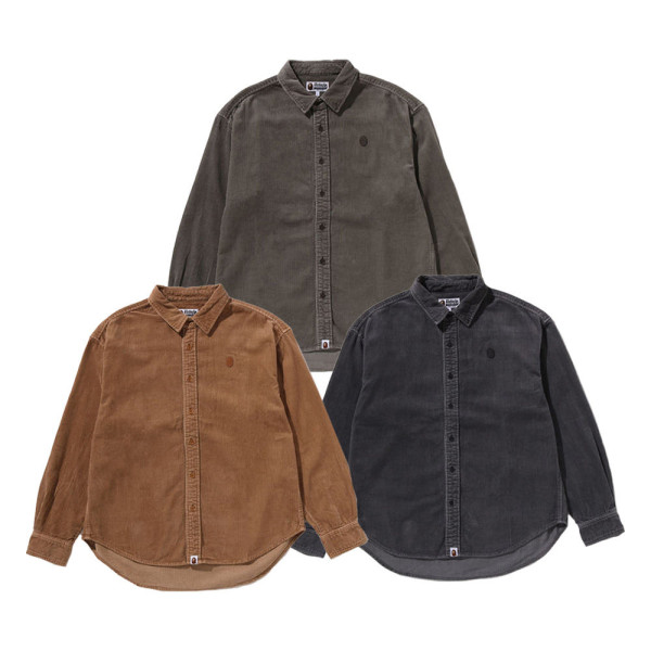 베이프 원포인트 헤비 웨스트 코듀로이 롱슬리브 셔츠 3컬러 1L80131306