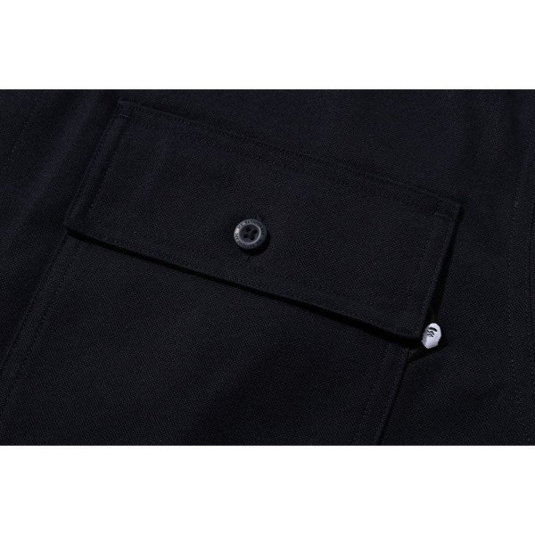 베이프 코튼 캔버스 캐주얼 셔츠 네이비 7L70131309