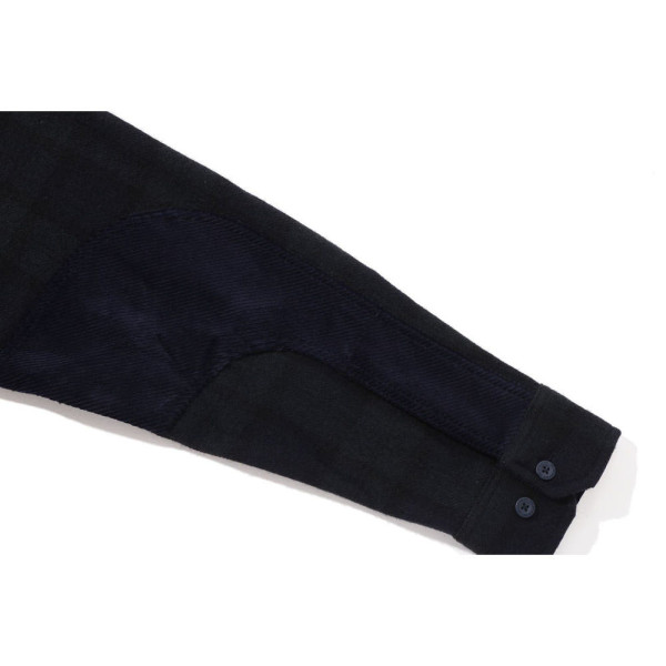 베이프 체크 플란넬 셔츠 네이비 7L70131308