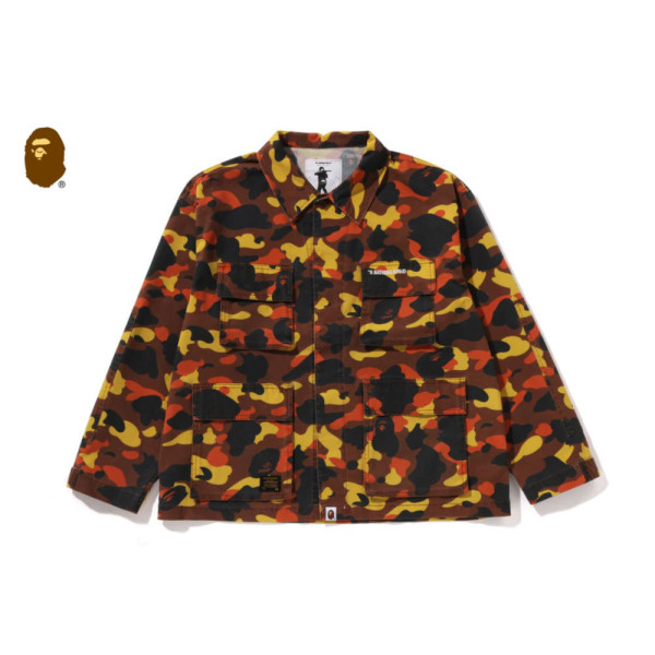 베이프 1ST 카모 헤비 워시드 멀티 포켓 카고 LS 셔츠 3컬러 1L80131302