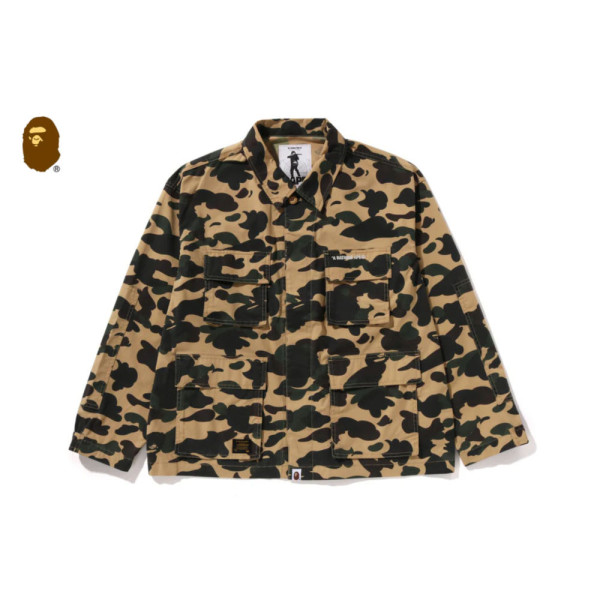 베이프 1ST 카모 헤비 워시드 멀티 포켓 카고 LS 셔츠 3컬러 1L80131302