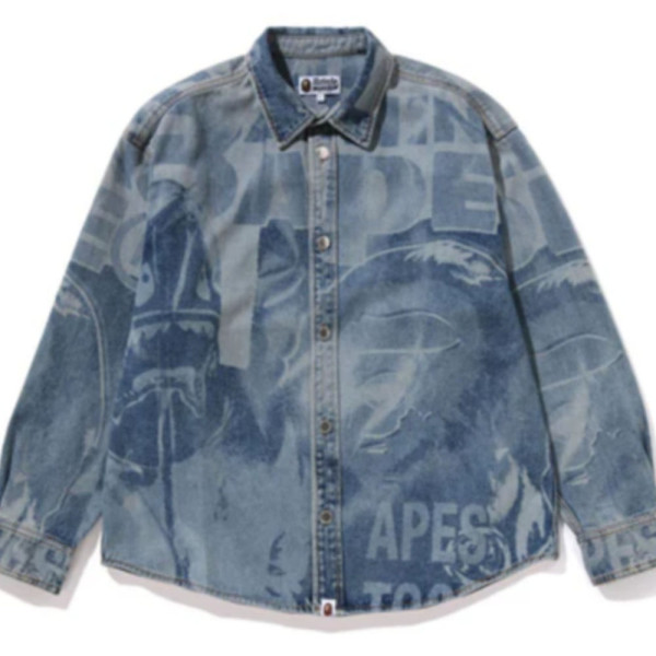 베이프 오버롤 레이저 데님 LS 셔츠 라이트인디고 1L80131303