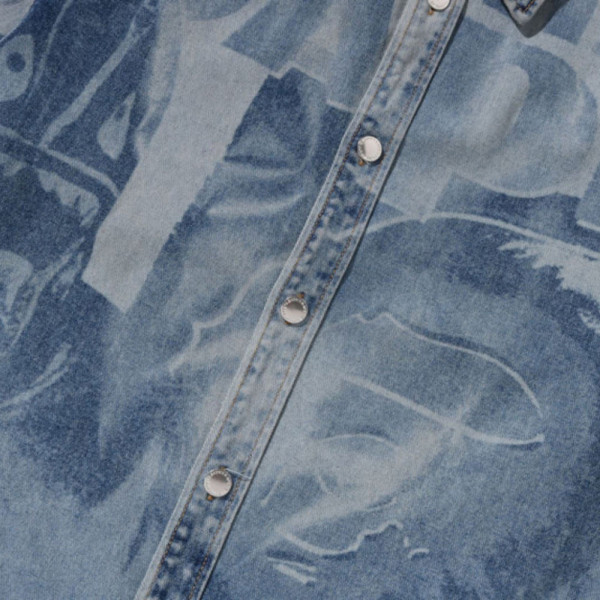 베이프 오버롤 레이저 데님 LS 셔츠 라이트인디고 1L80131303