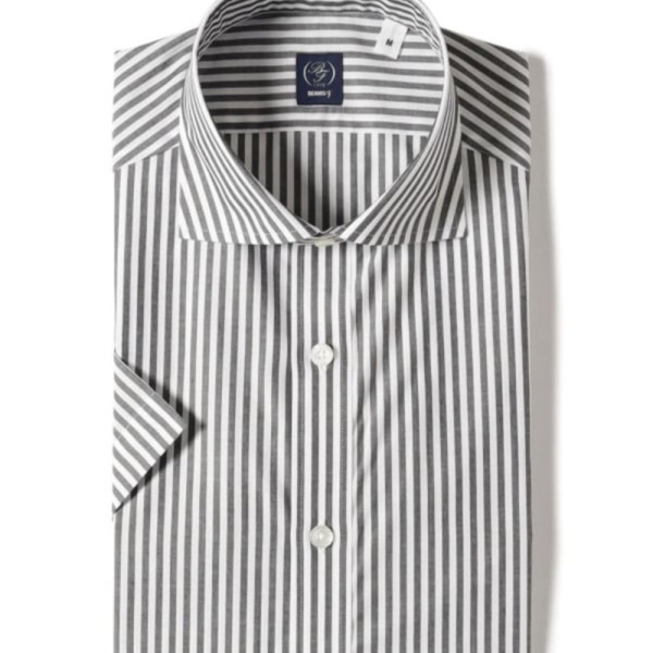 빔즈 런던 스트라이프 숏슬리브 커터웨이 카라 셔츠 2컬러 21-01-0143-931