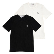 U.S. POLO ASSN. 유에스폴로에센 베이직 반팔티셔츠 더블홀스맨 자수 2컬러 PLL52243