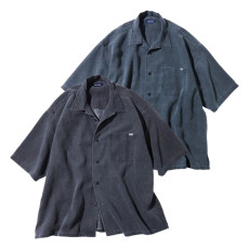 프릭스스토어 노티카 와이드 실루엣 페이드 가공 오픈 카라 반팔 셔츠 2컬러 1005207500008