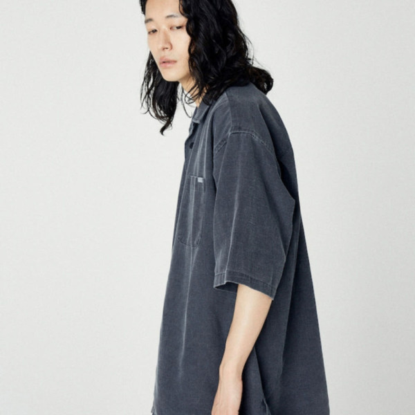 프릭스스토어 노티카 와이드 실루엣 페이드 가공 오픈 카라 반팔 셔츠 2컬러 1005207500008