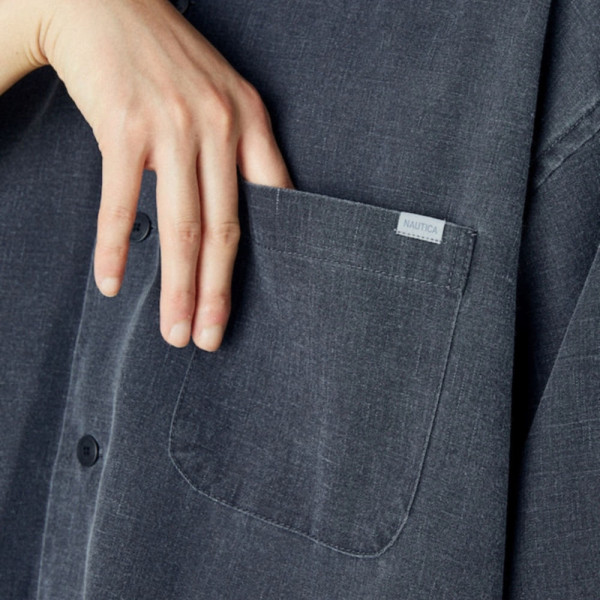 프릭스스토어 노티카 와이드 실루엣 페이드 가공 오픈 카라 반팔 셔츠 2컬러 1005207500008