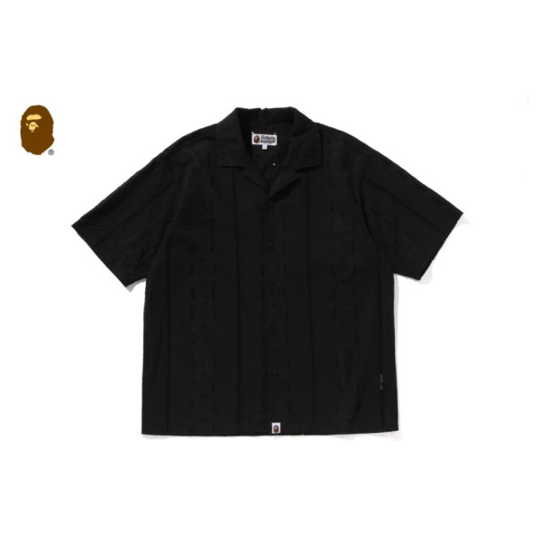 베이프 엠브로이더리 오픈 칼라 SS 셔츠 2컬러 1L30132305