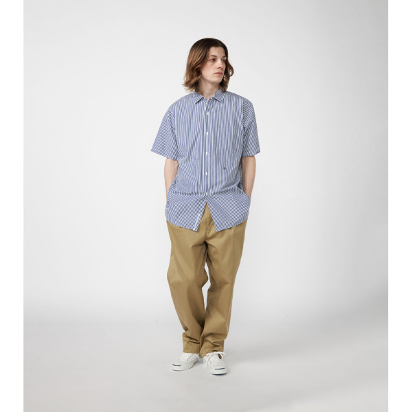 나나미카 레귤러 칼라 윈드 S/S 셔츠 화이트 S25SG123