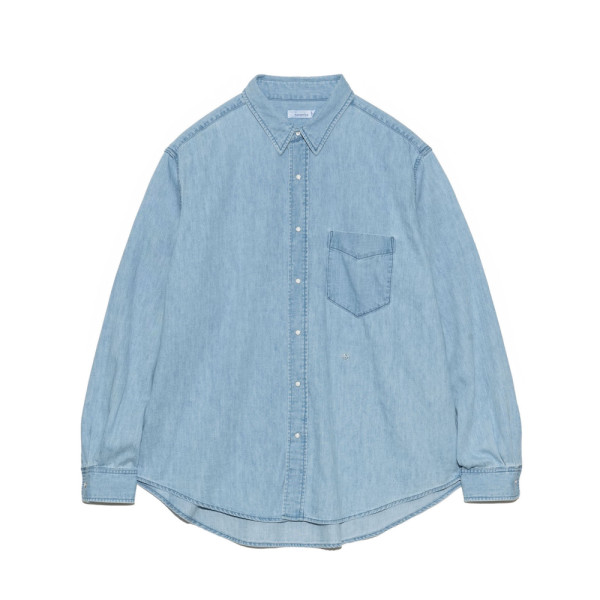 나나미카 레귤러 카라 라이트 데님 셔츠 2컬러 S25SG087