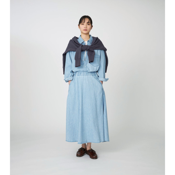 나나미카 레귤러 카라 라이트 데님 셔츠 2컬러 S25SG087